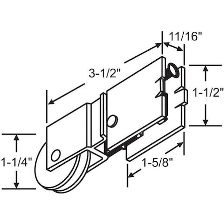 Strybuc Patio Door Roller Assembly 9-205